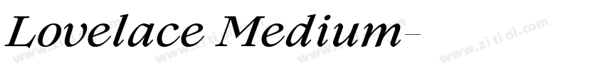 Lovelace Medium字体转换